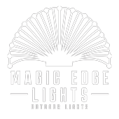 magic edge lights white logo