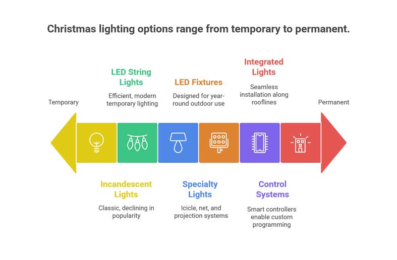 Christmas lighting temporary to permanent.